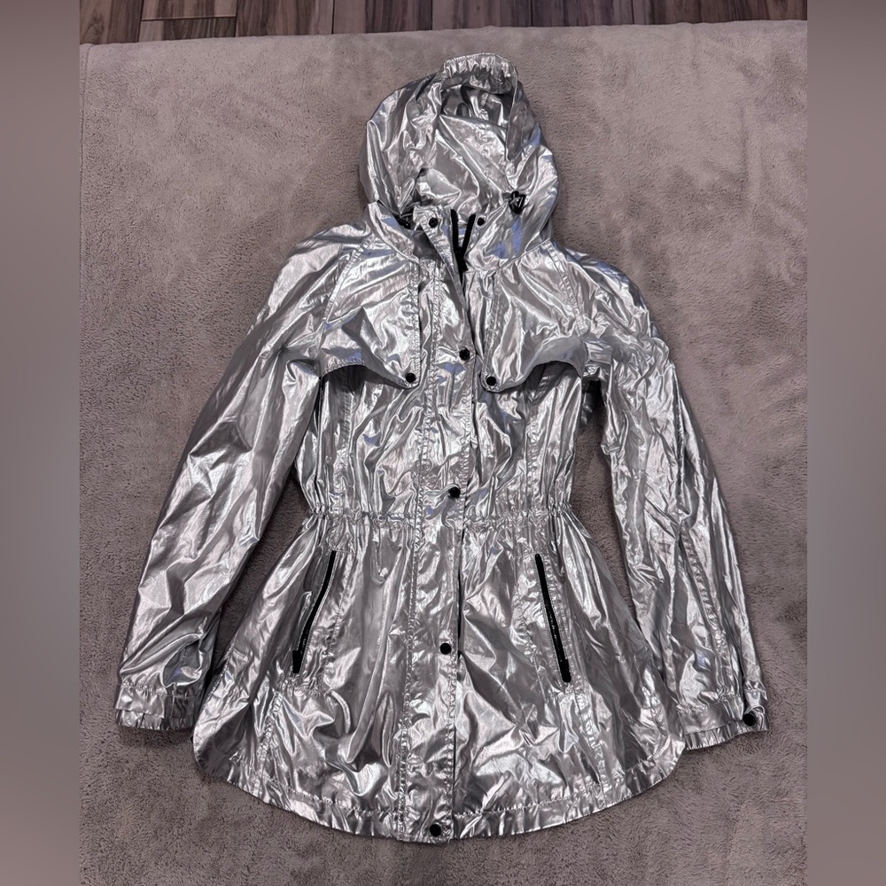 Calvin Klein Silver Women's Hooded Light Weight Jacket  size small